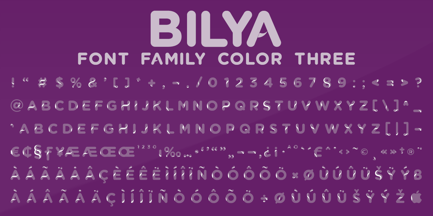 Przykładowa czcionka Bilya Layered #8